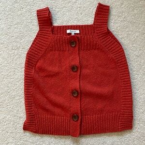 Women's Madewell Rowe Button Front Sweater Tank - XXS - Brand New
